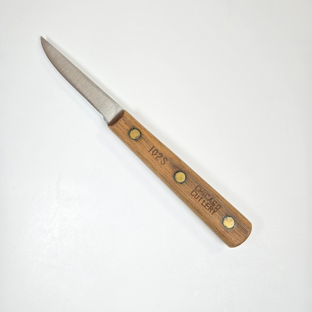 Chicago Cutlery 102S Paring Knife Wood Handle Stainless Steel Full Tang USA Made